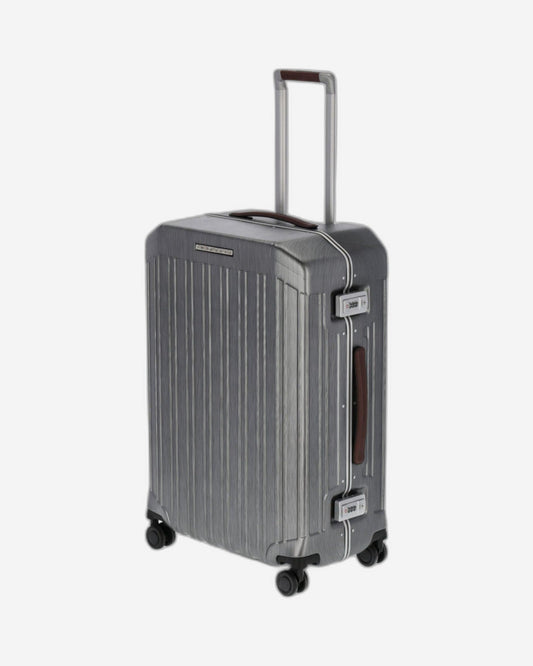 Piquadro Pqlm-Frame 68Cm Hardcase Medium Check-In Luggage Trolley Black / Light Brown - Bv4427Pqlm/Ncu