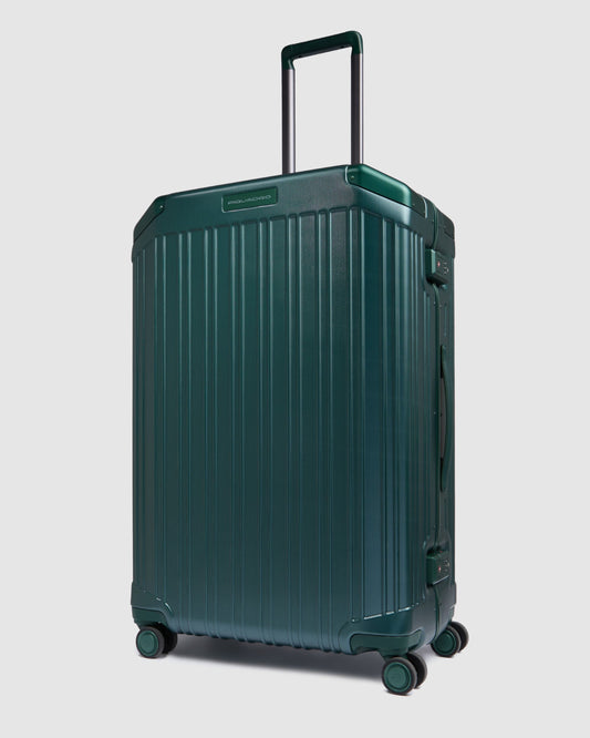 Piquadro 4 Wheel Large Suitcase Green