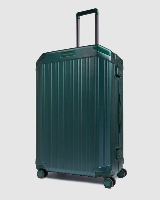 Piquadro 4 Wheel Large Suitcase Green
