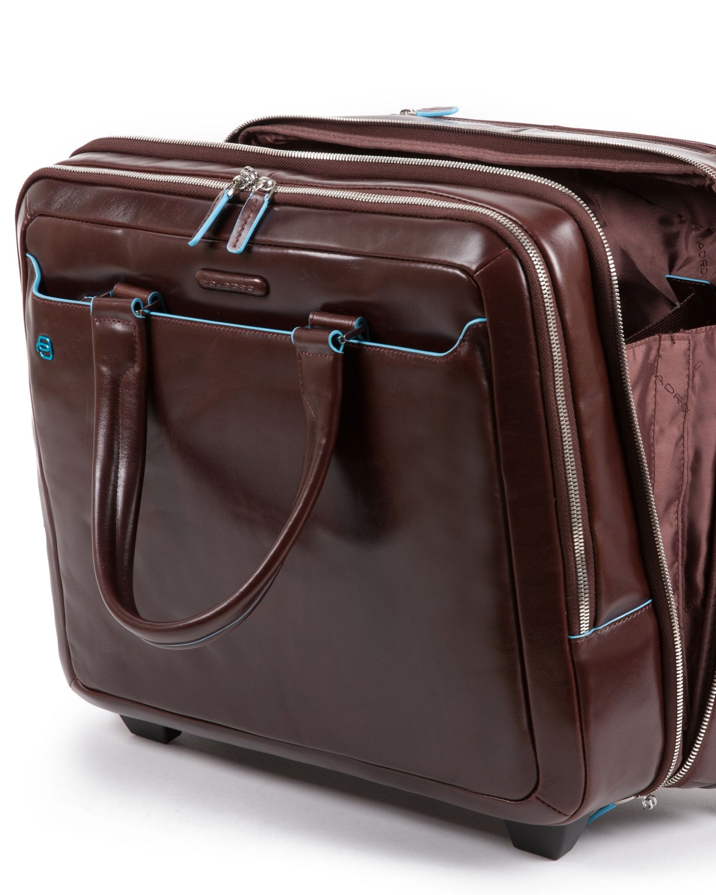 Piquadro TSA Lock Wheeled Computer Briefcase Black