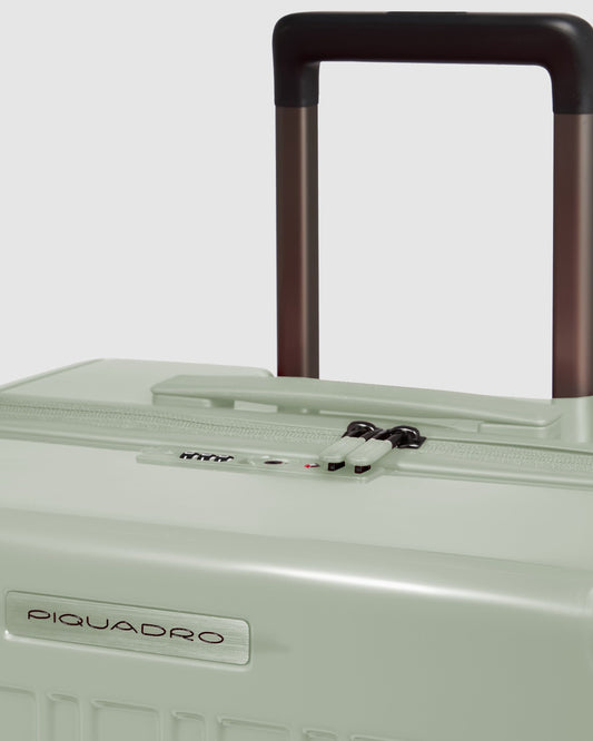 Piquadro Expandable 4 Wheel Large Suitcase Green