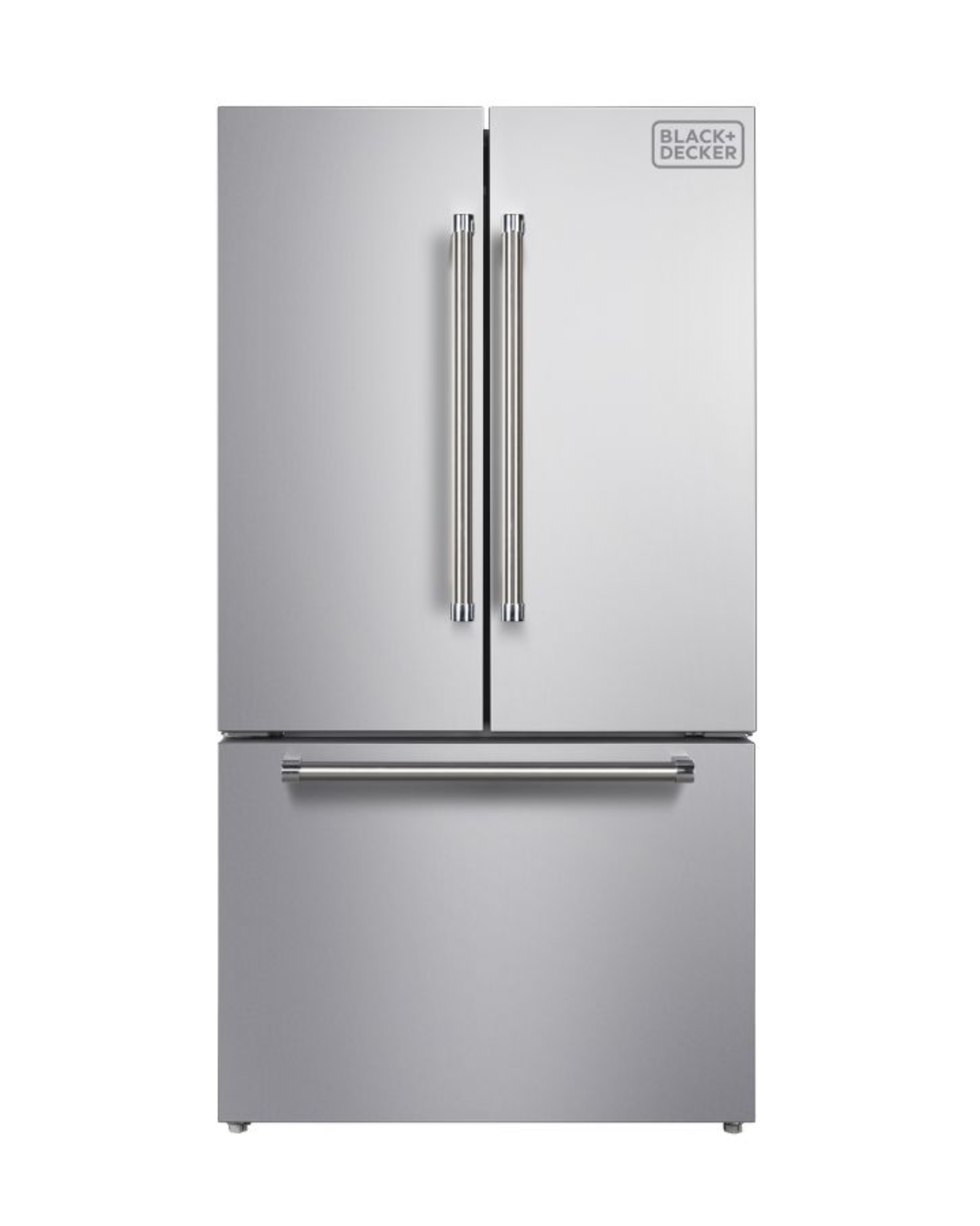 Black+Decker 579L Gross 403L Net Capacity French Door Refrigerator, Advanced Inverter Compressor, Total No Frost - BXREF577NFFDISNX Inox
