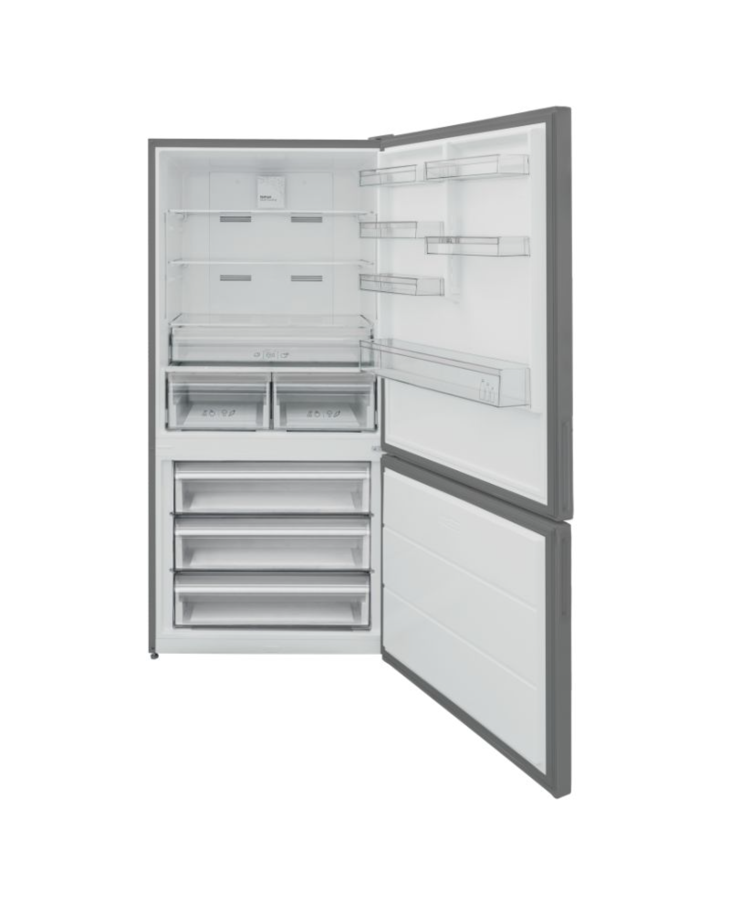 Black+Decker 620L Gross 564L Double Door Refrigerator, Bottom Freezer, No Frost, A+ Energy