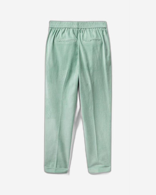 Chinos in velvet with stretch waist