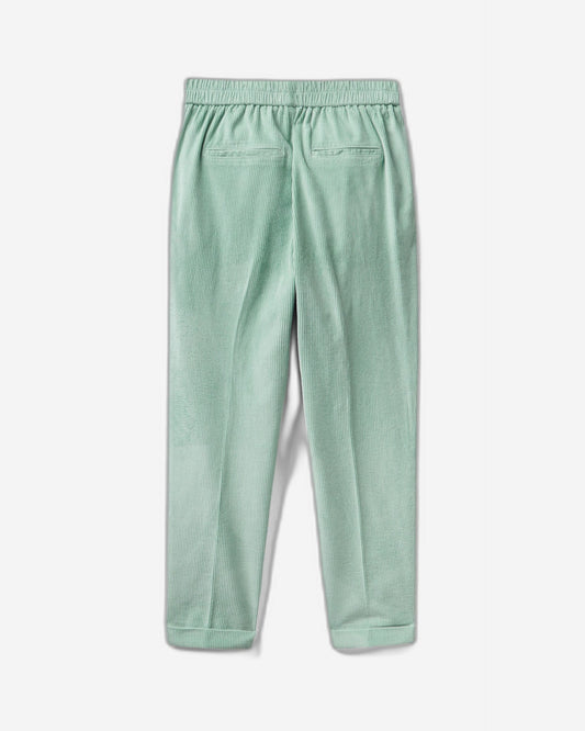 Chinos in velvet with stretch waist