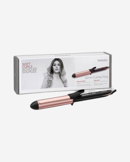 BaByliss 32mm Ceramic Hair Curling Iron with Defined Curl Styling