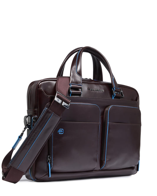 Piquadro Thin Two Handled Laptop Briefcase with iPad Compartment