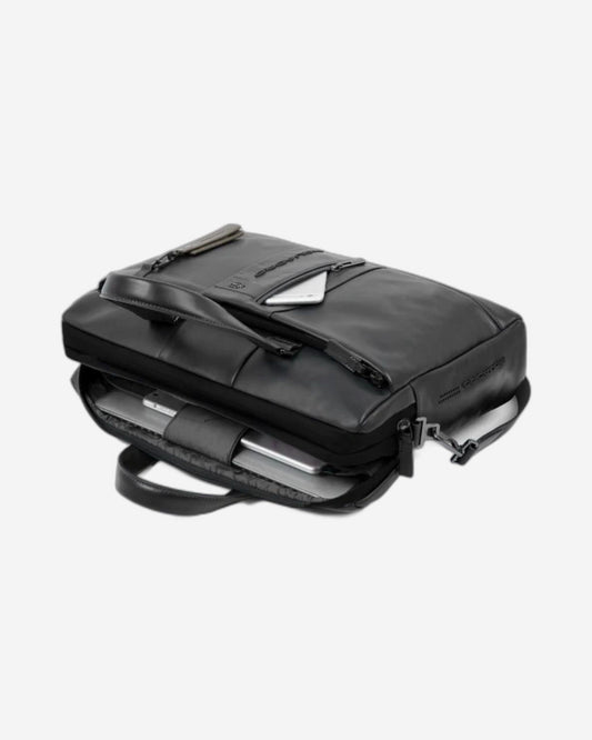 Piquadro Computer Portfolio Briefcase W/Ipad Compartment Black CA3339UB00/N