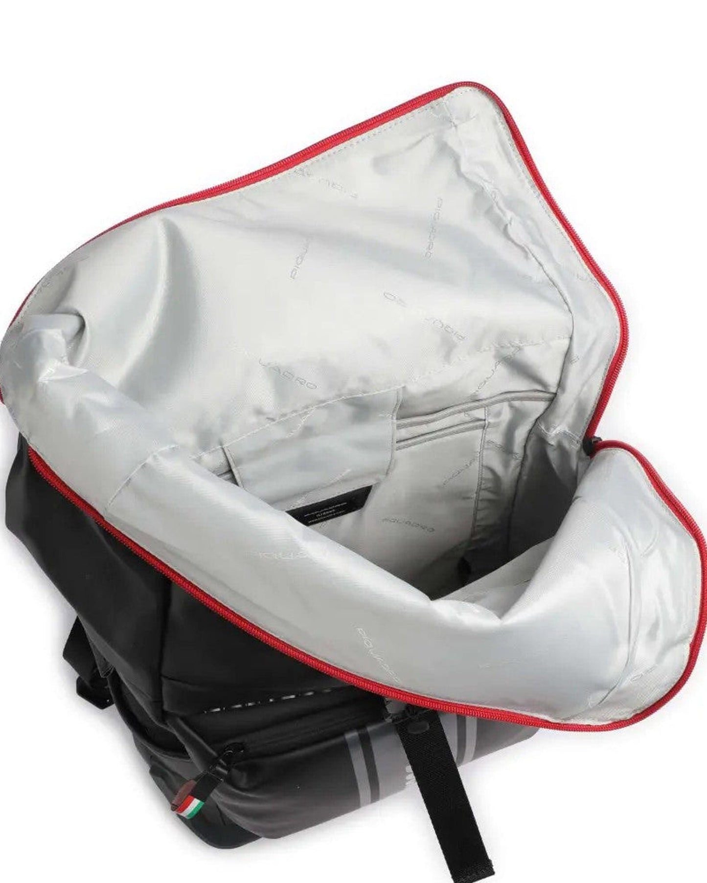 Piquadro Roll-Top Laptop & iPad Backpack Ducati Black