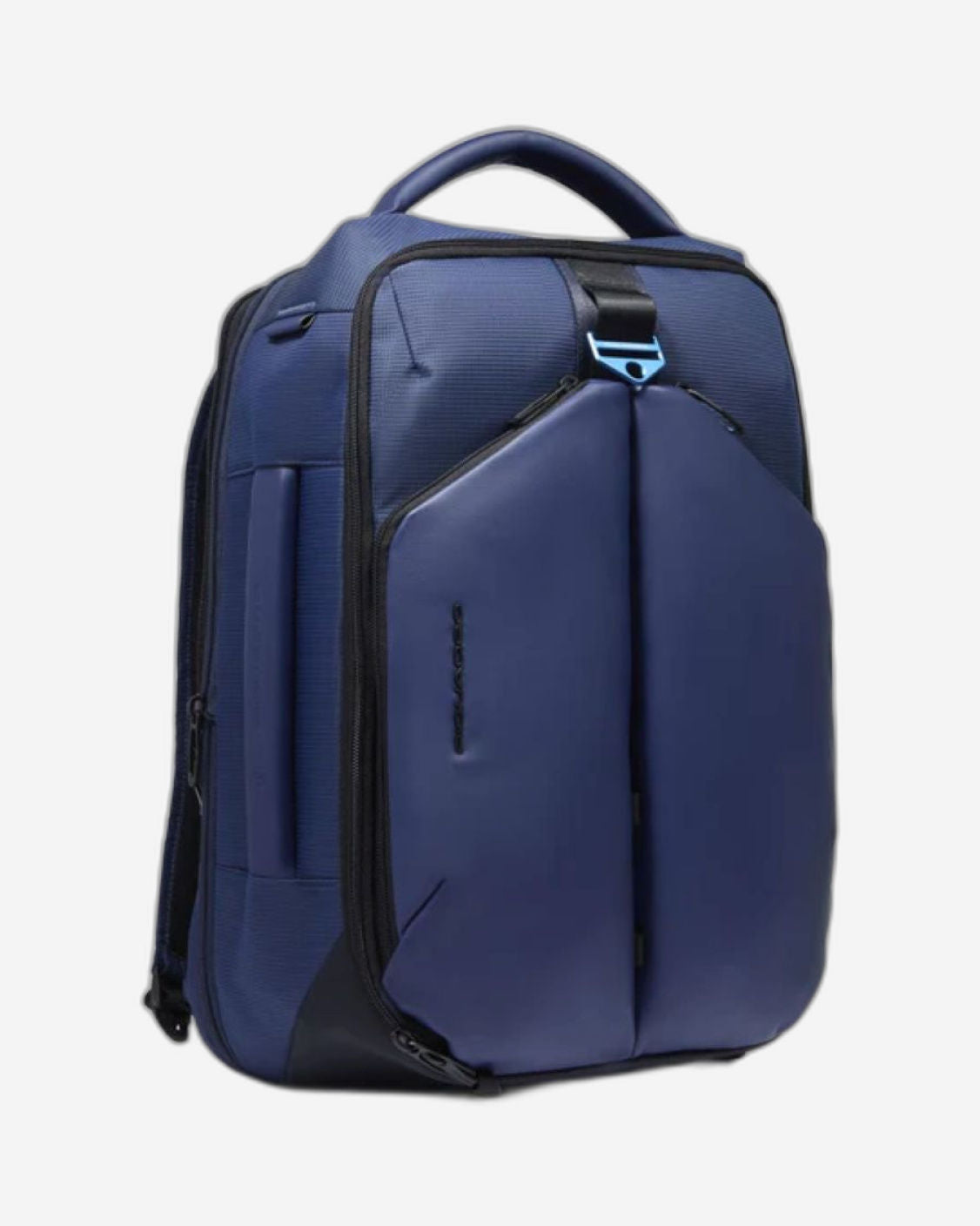 Piquadro S137 Leather & Fabric Backpack Blue