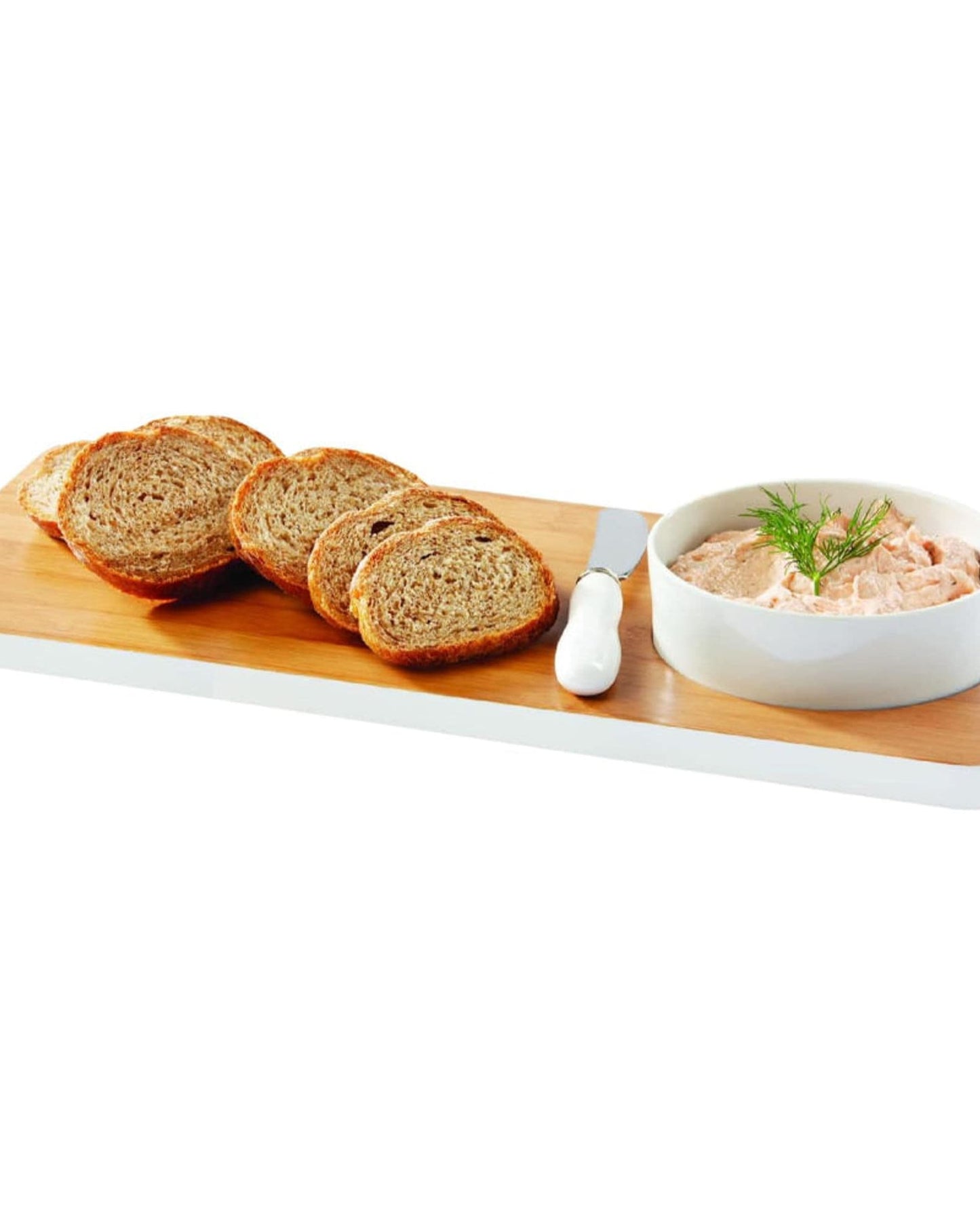 Cuisine Art Board Bamboo with Bowl & Knife