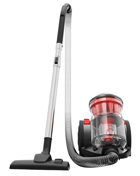Hoover CDCY-AMME Multicyclonic High Suction Vacuum Power Cleaner, 2 Liter Capacity, H12 Hepa Filtration, Compact, & Easy Rinse filter Red Color
