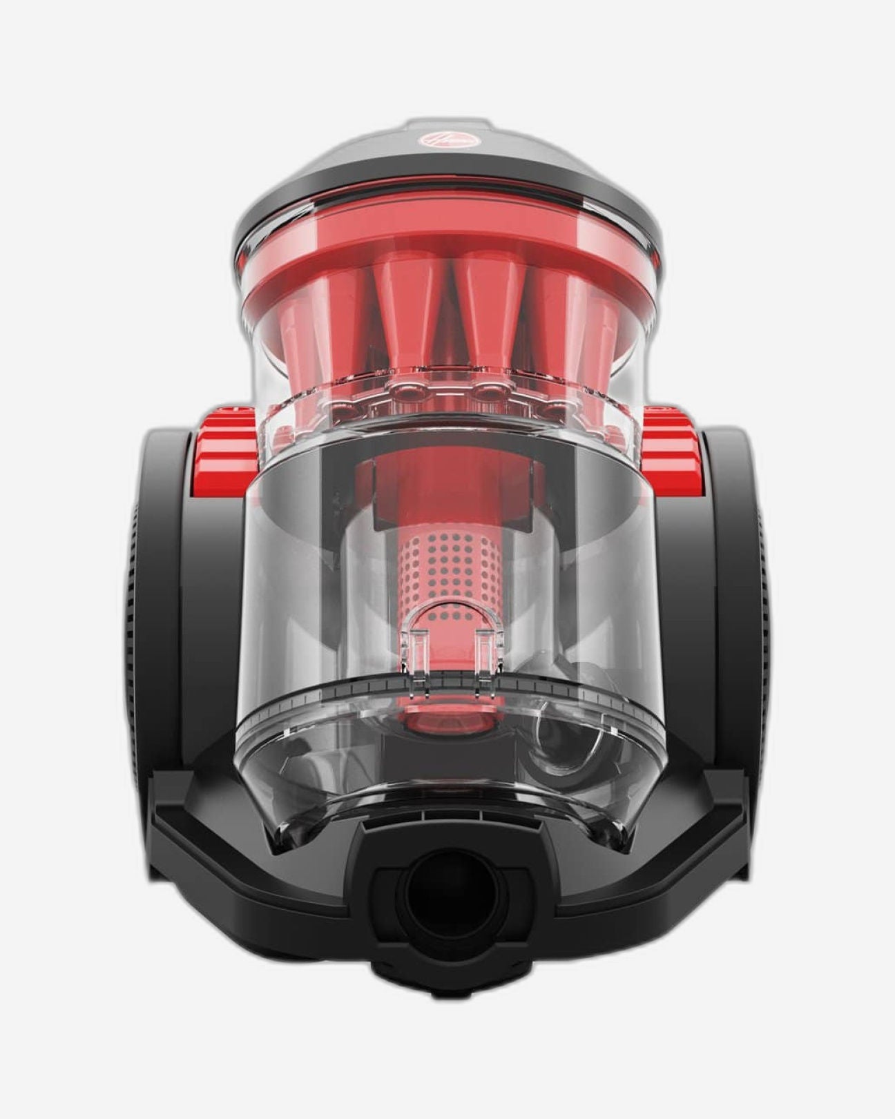 Hoover CDCY-AMME Multicyclonic High Suction Vacuum Power Cleaner, 2 Liter Capacity, H12 Hepa Filtration, Compact, & Easy Rinse filter Red Color
