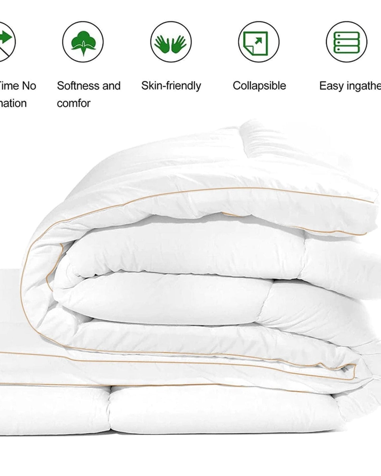 Cotton Home Mattress Topper Luxury Downproof White