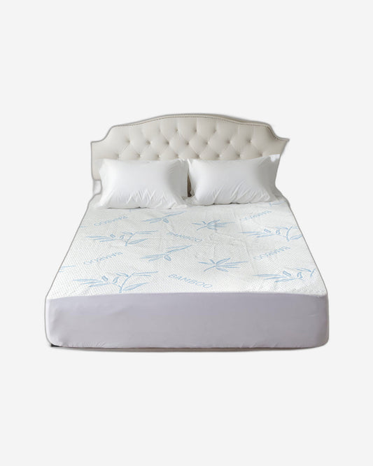 Cotton Home Bamboo Blue Waterproof Mattress Protector