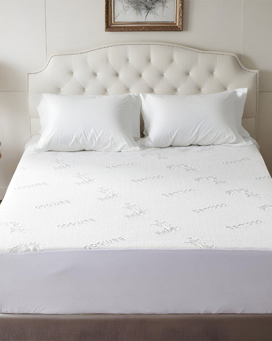 Cotton Home Bamboo Grey Waterproof Mattress Protector