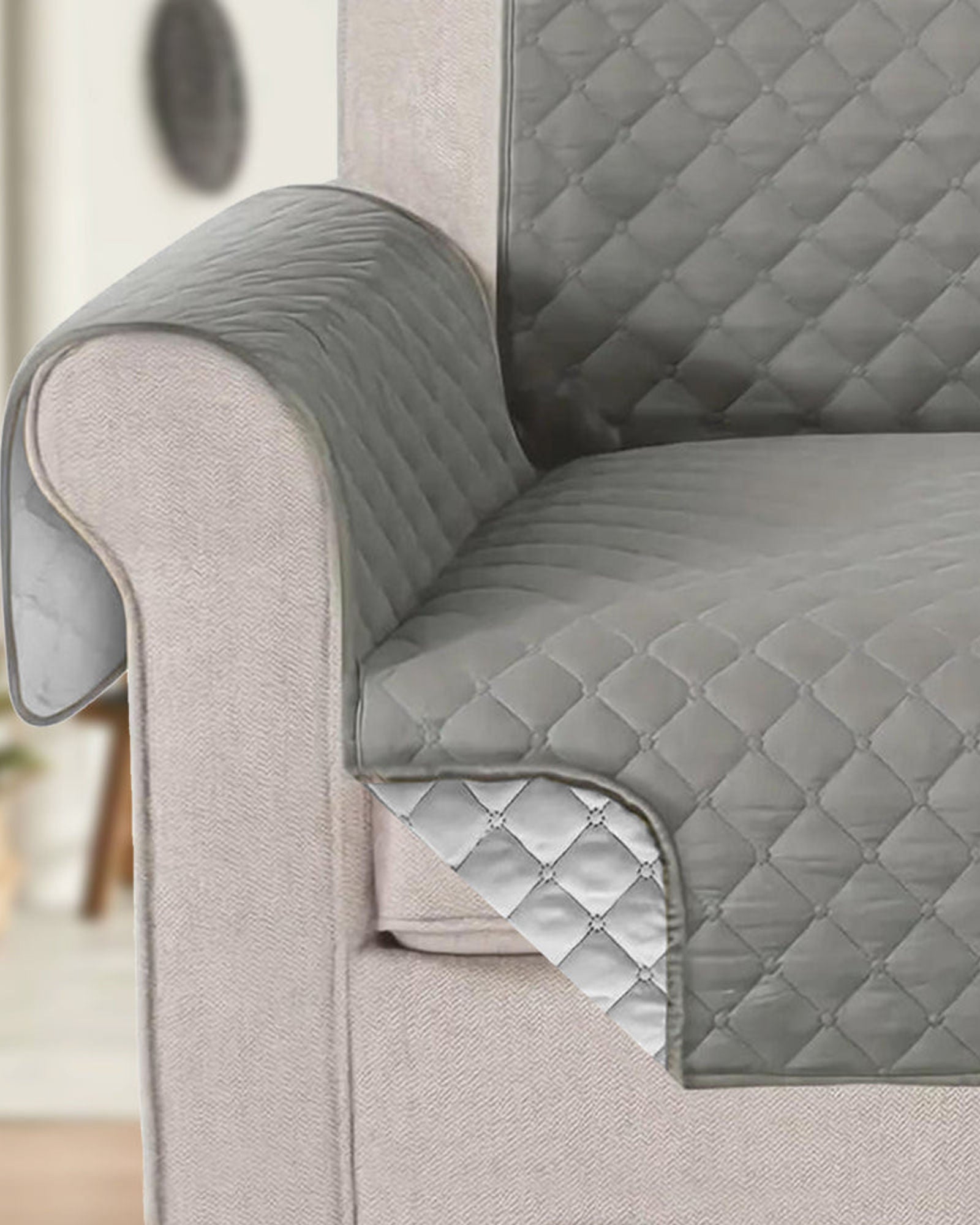 Cotton Home Premium 1 Seater Quilted Sofa Protector