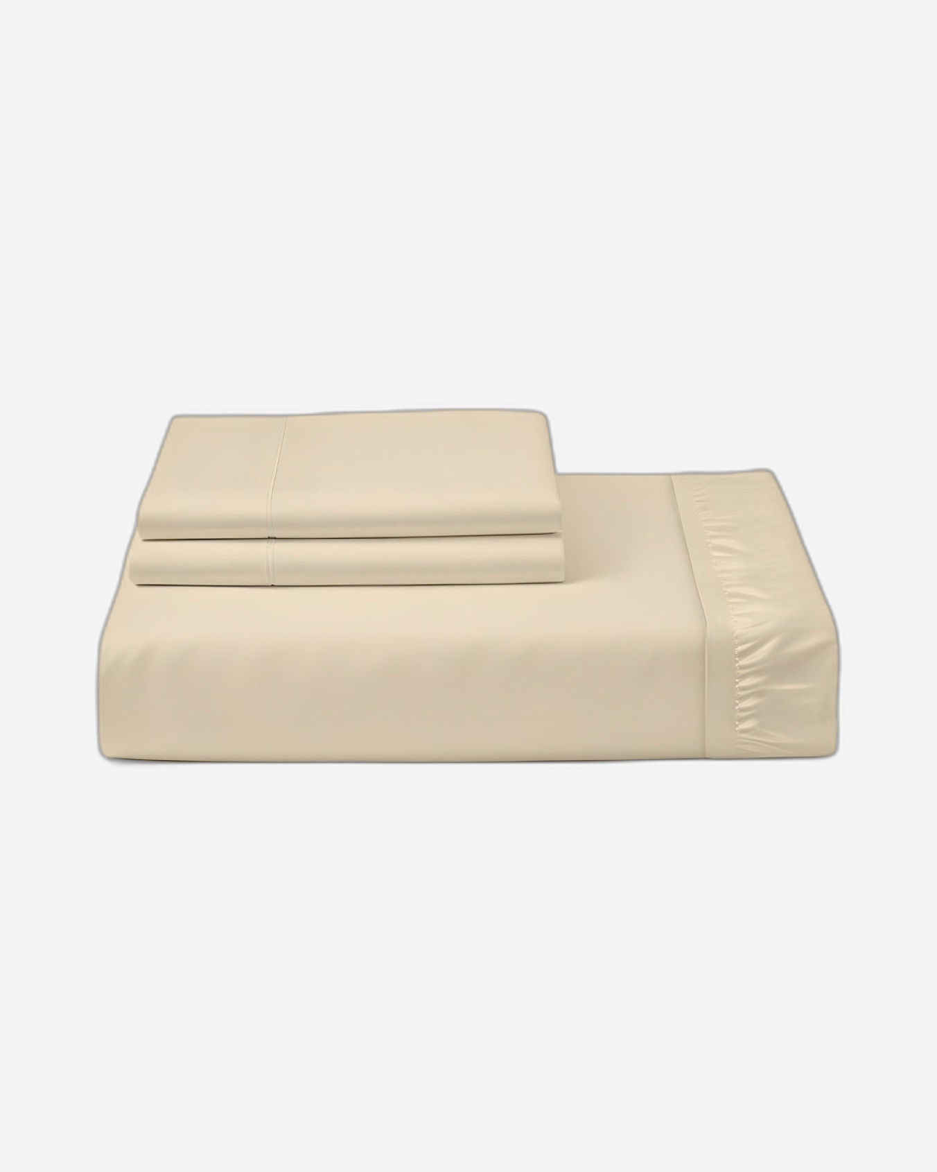 Cotton Home Premium Cotton Beige Fitted Sheet Set - 1 Fitted Sheet with 1 Pillowcase