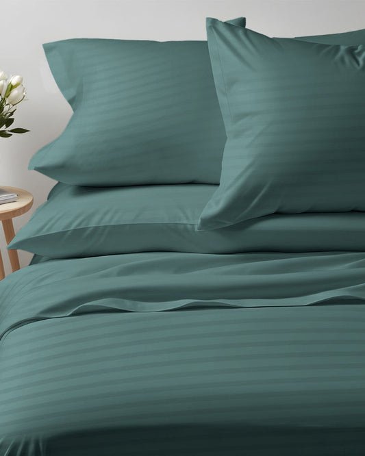 Cotton Home Premium Cotton Stripe 6 Pieces Duvet Cover Set 220x240cm