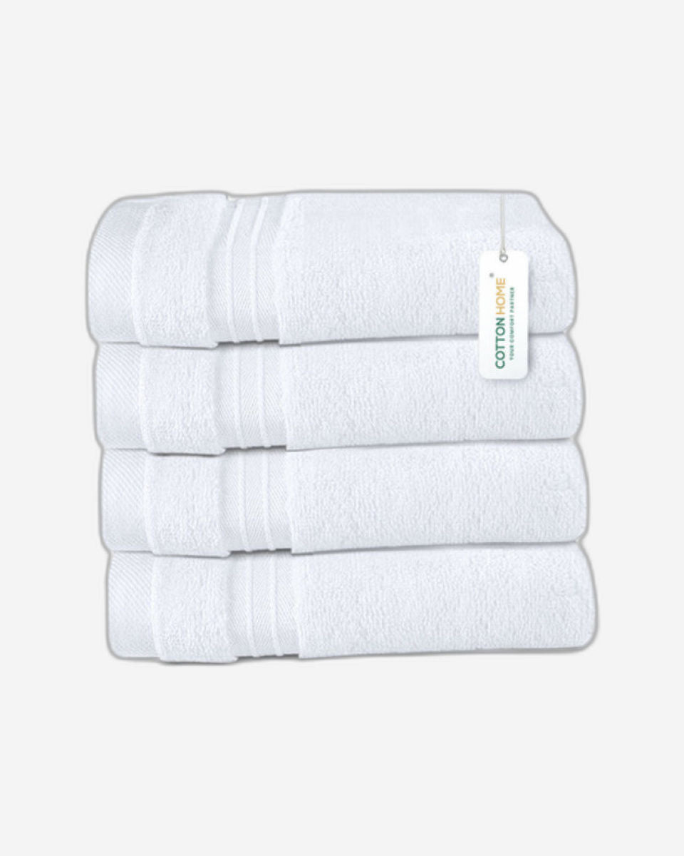 Cotton Home Premium Cotton Towel 30x30cm 4-Piece Face Towel, 600 GSM Quick Dry and Durable