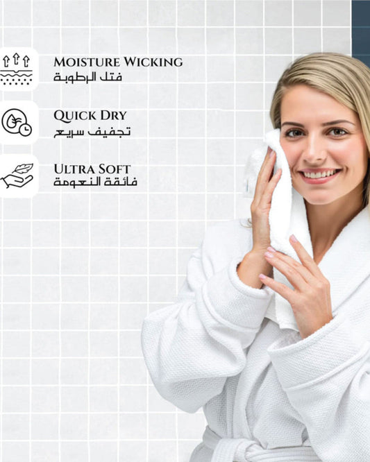 Cotton Home Premium Cotton Towel 30x30cm 4-Piece Face Towel, 600 GSM Quick Dry and Durable