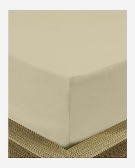 Cotton Home 1-piece Fitted Sheet Super Soft Dark Beige