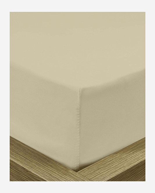 Cotton Home 1-piece Fitted Sheet Super Soft Dark Beige