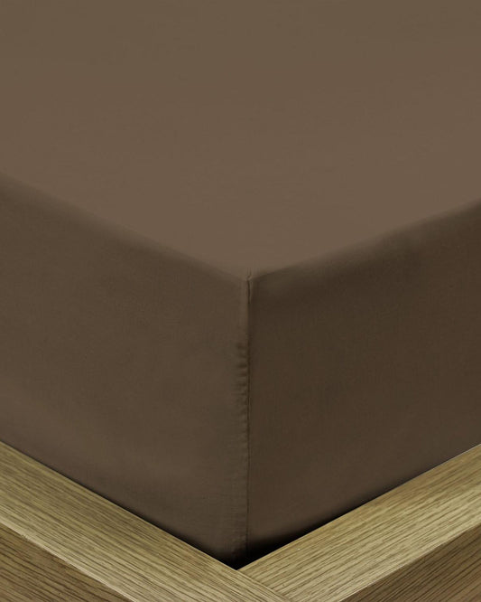 Cotton Home Fitted Sheet 1Pc Super Soft Khaki