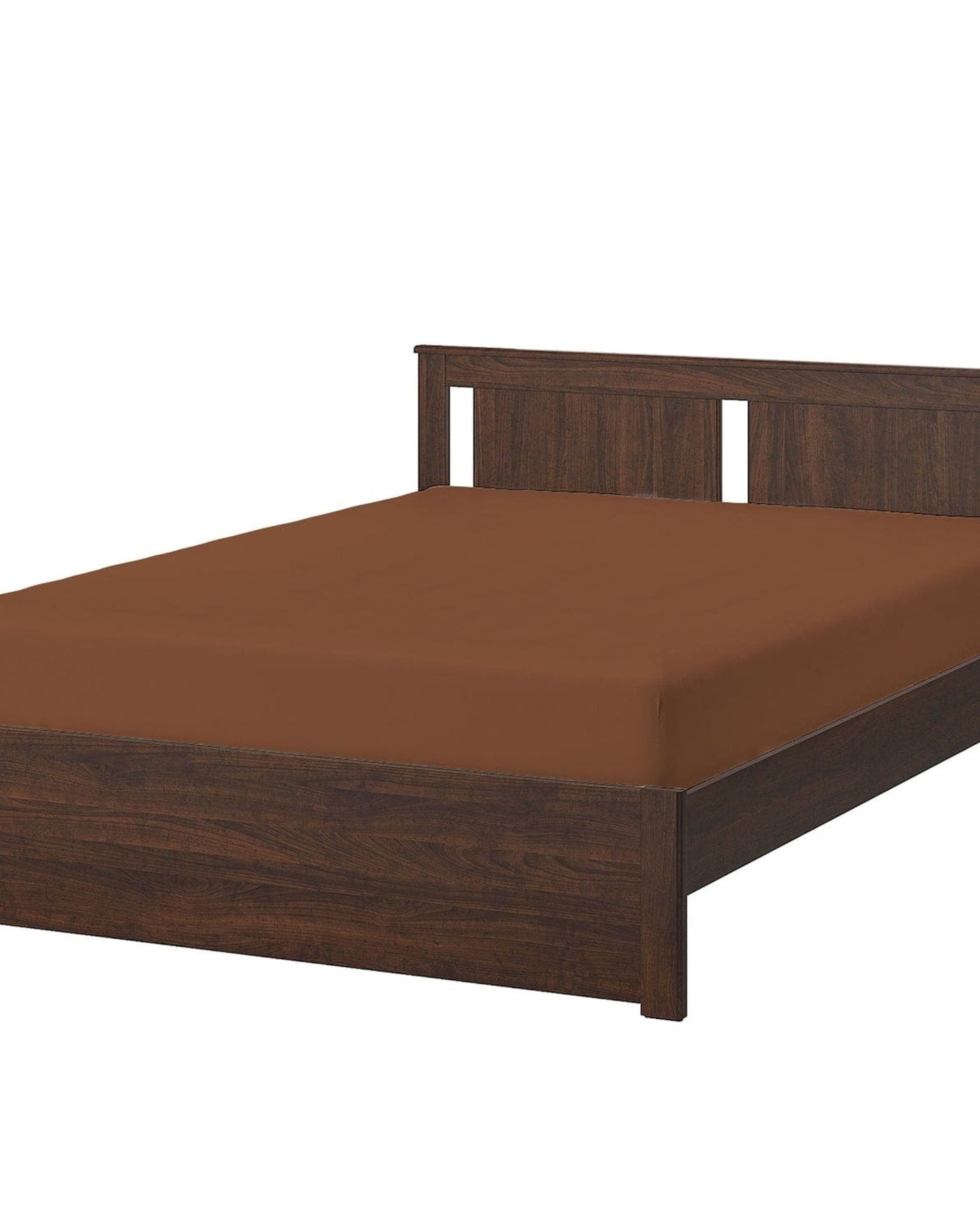 Cotton Home Fitted Sheet 1Pc Super Soft Chocolate Brown