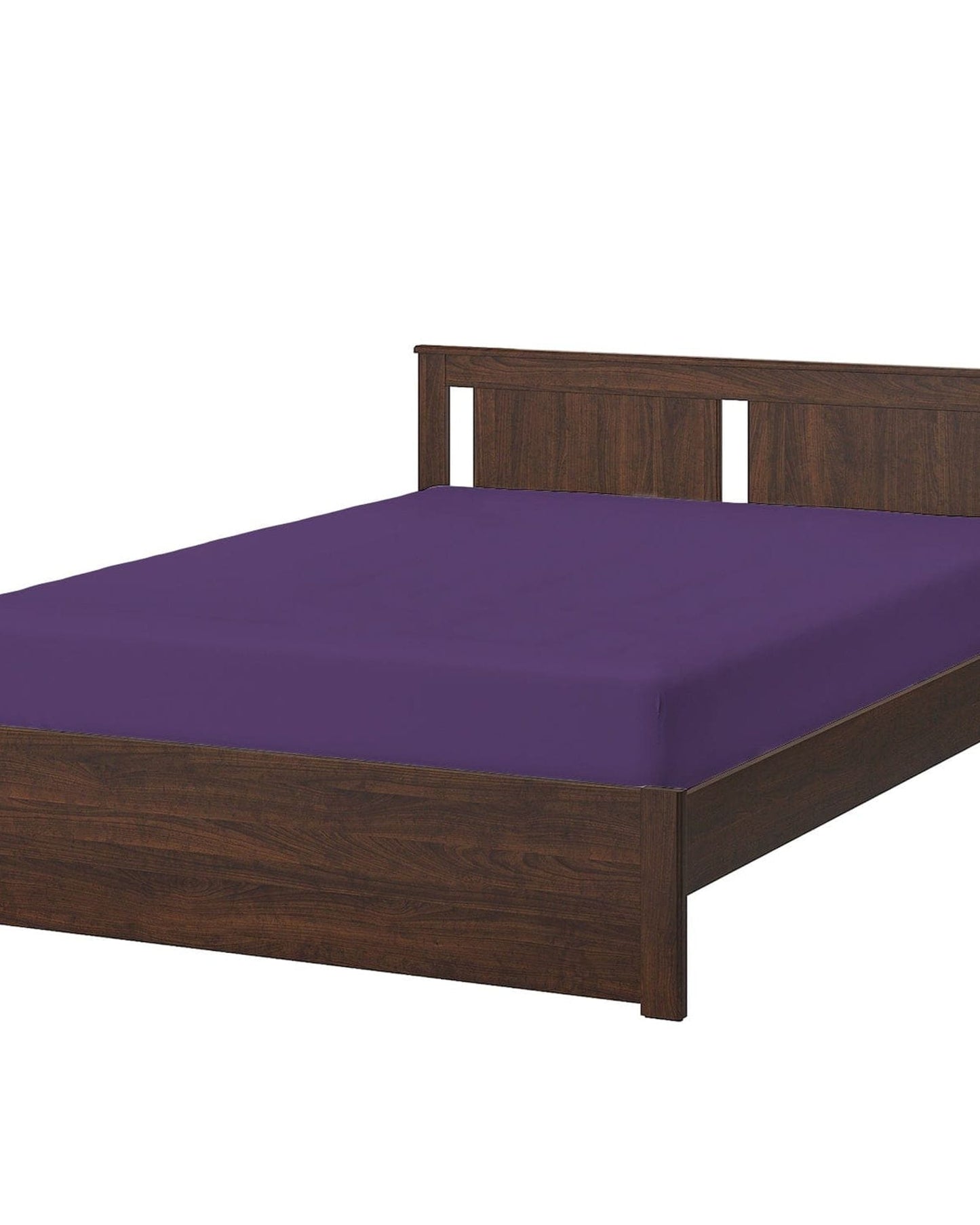 Cotton Home Fitted Sheet 1Pc Super Soft Dark Purple