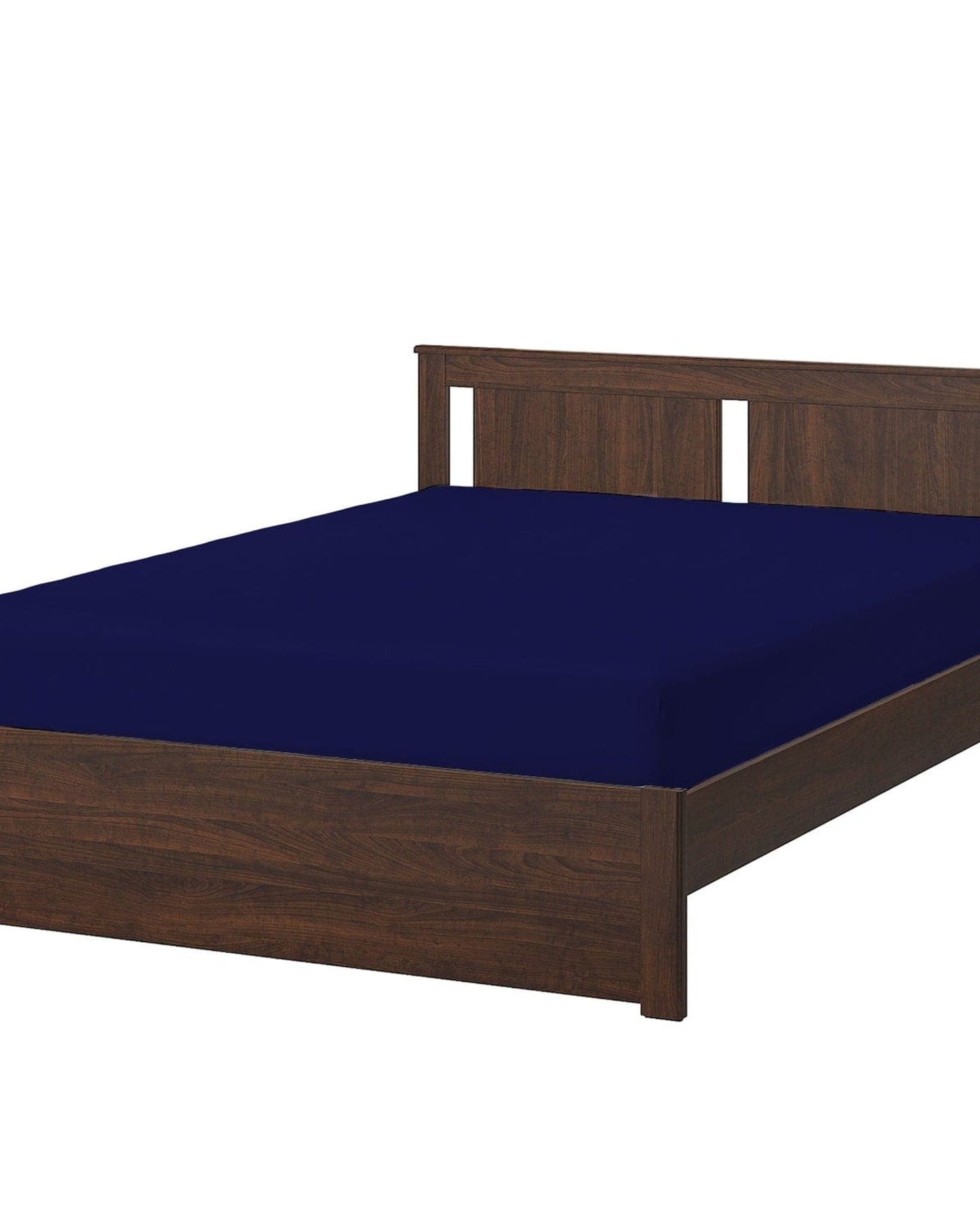 Cotton Home Fitted Sheet 1Pc Super Soft Navy Blue