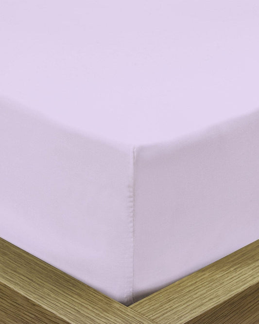 Cotton Home Fitted Sheet 1Pc Super Soft Light Purple