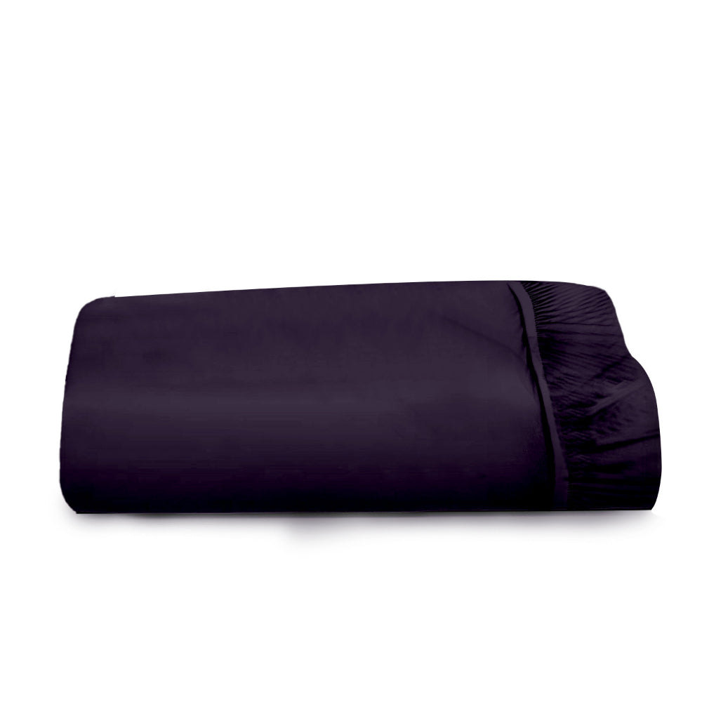 Cotton Home Fitted Sheet 1Pc Super Soft Violet