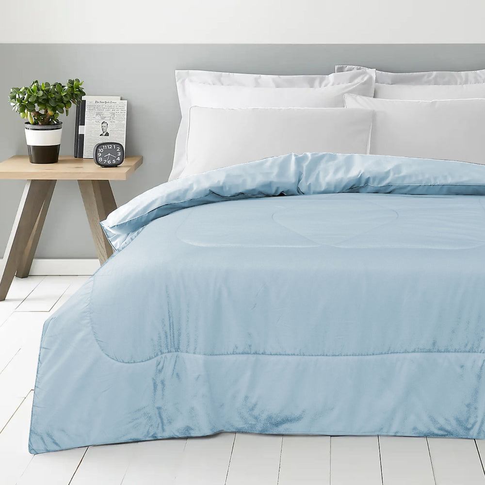 Cotton Home Roll Comforter Sky Blue