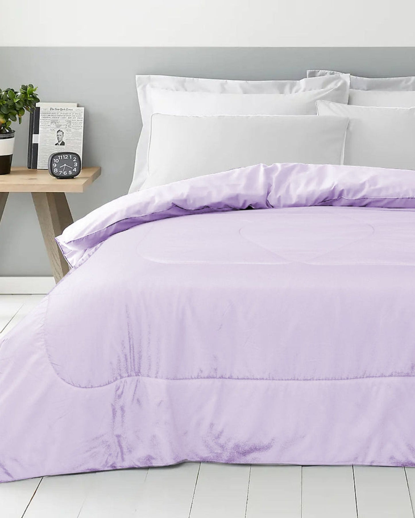 Cotton Home Roll Comforter Light Purple