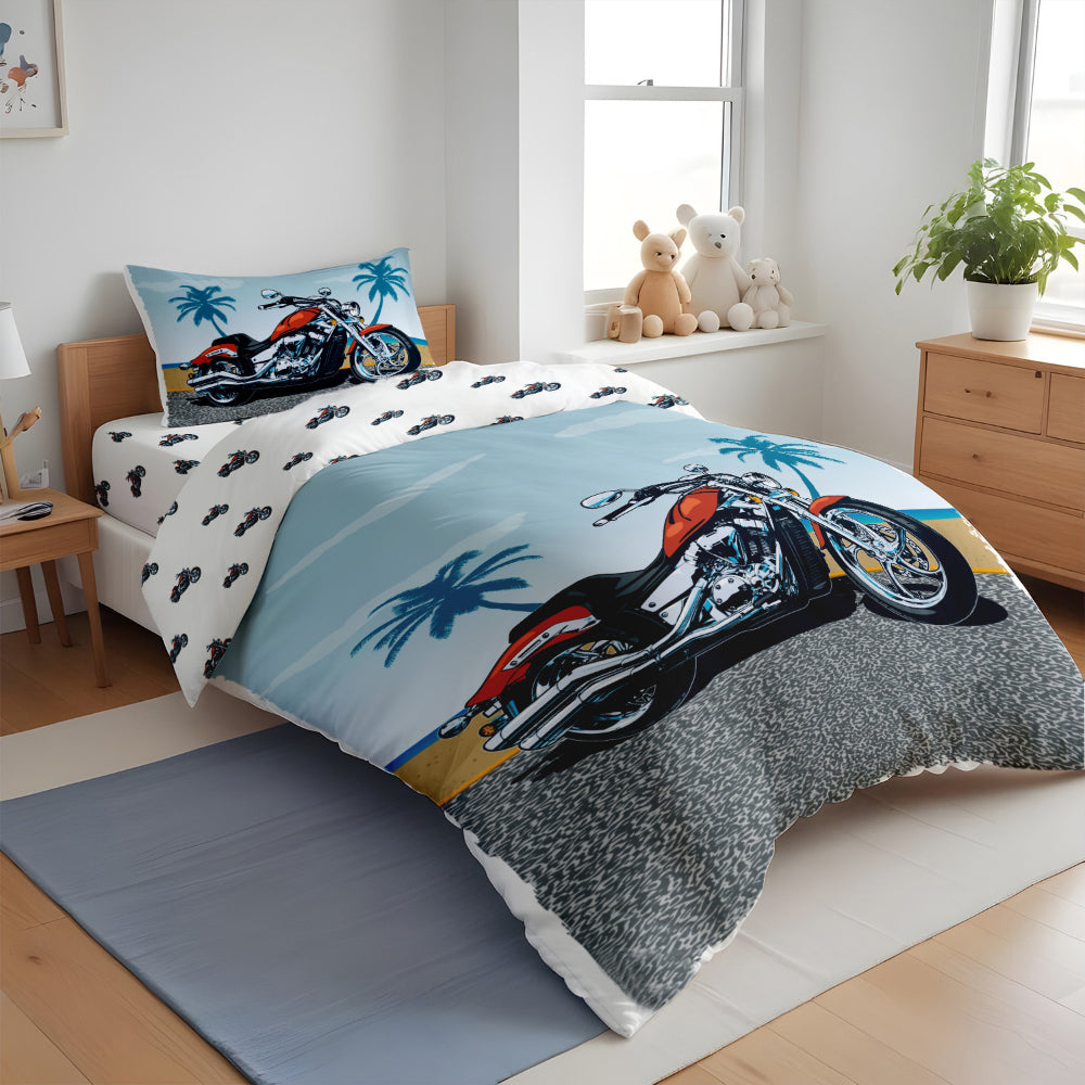 Cotton Home Kids Duvet Cover Set 3Pc Bike