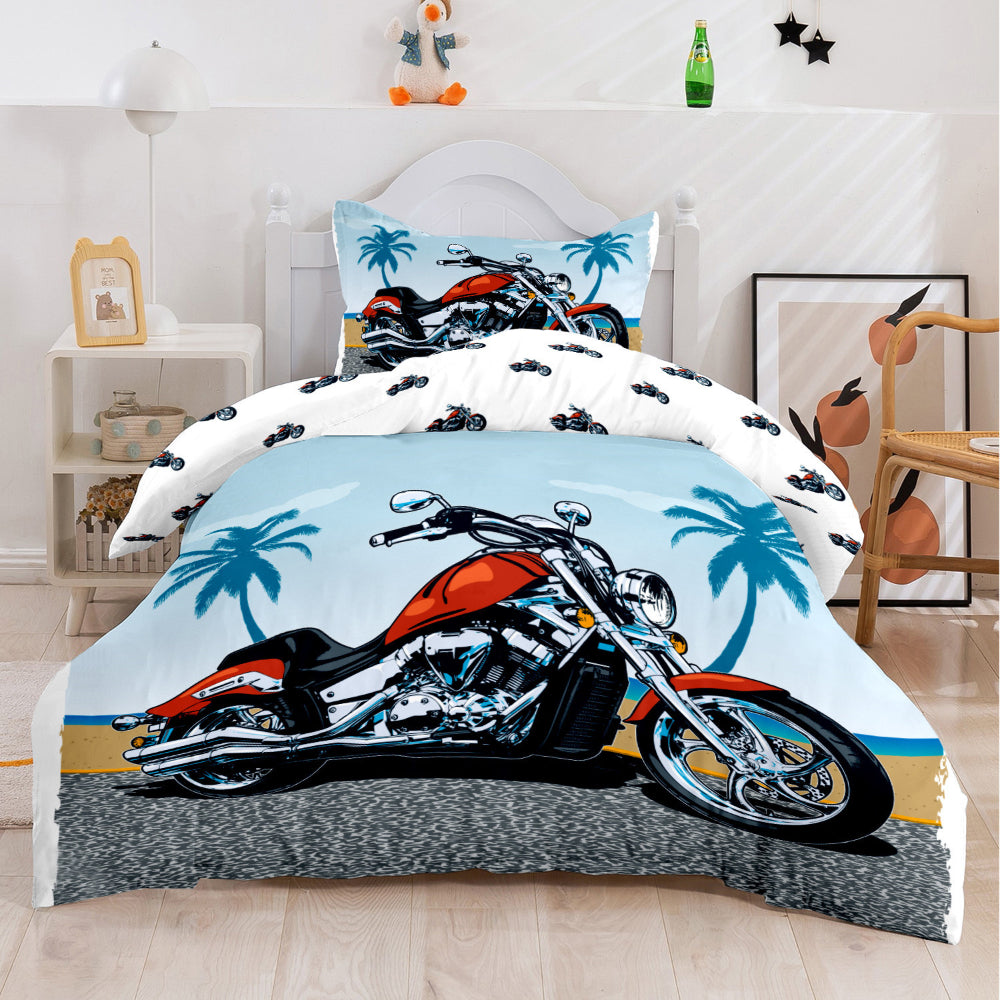 Cotton Home Kids Duvet Cover Set 3Pc Bike