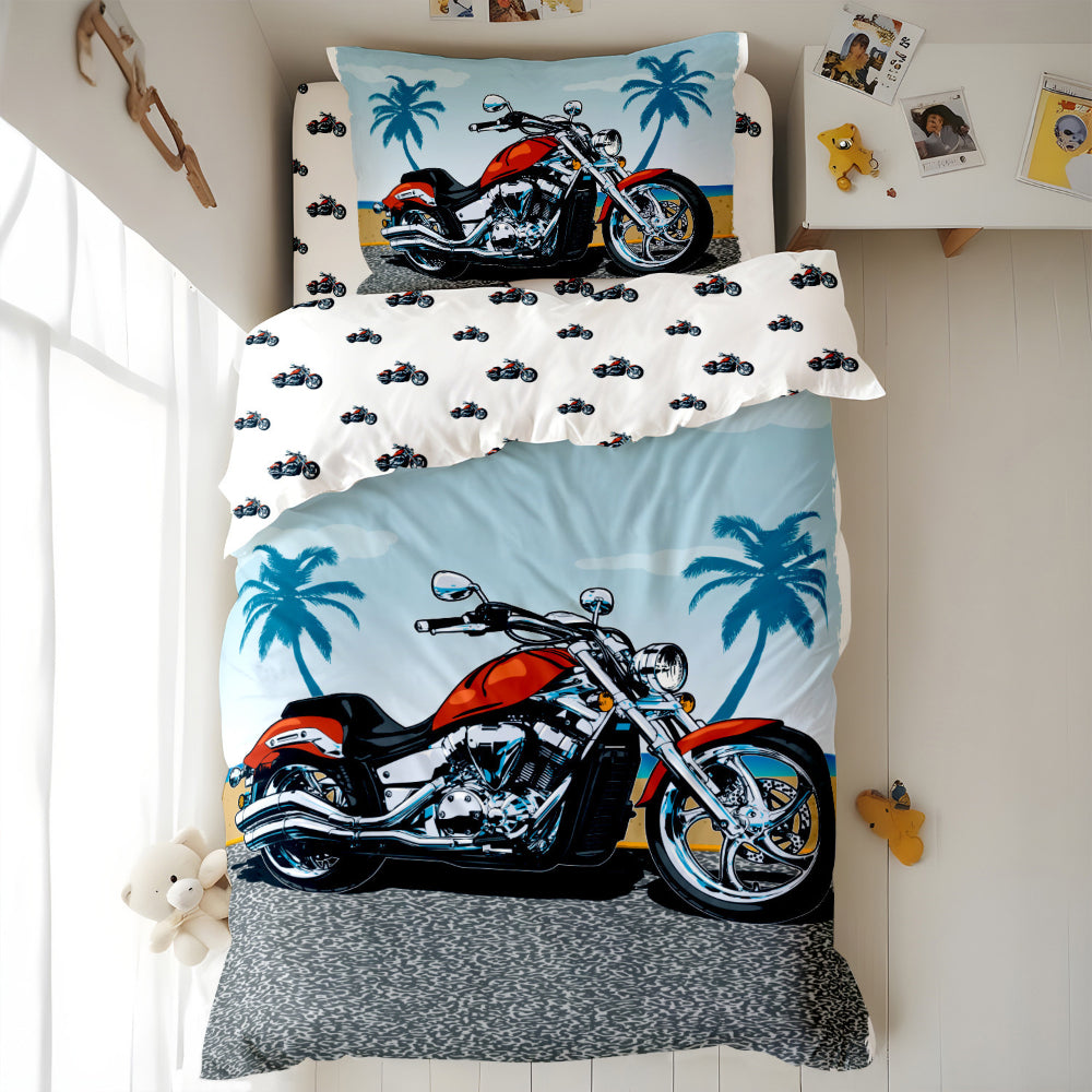 Cotton Home Kids Duvet Cover Set 3Pc Bike