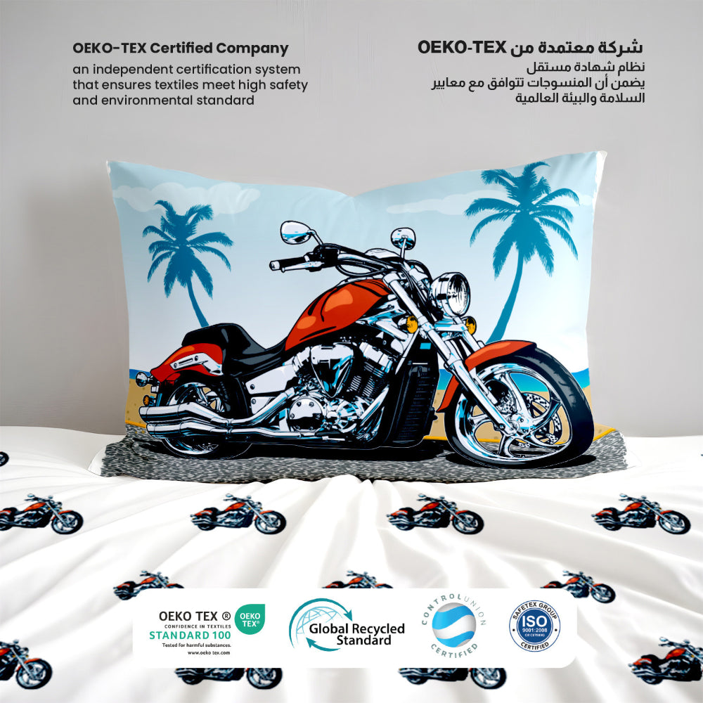 Cotton Home Kids Duvet Cover Set 3Pc Bike