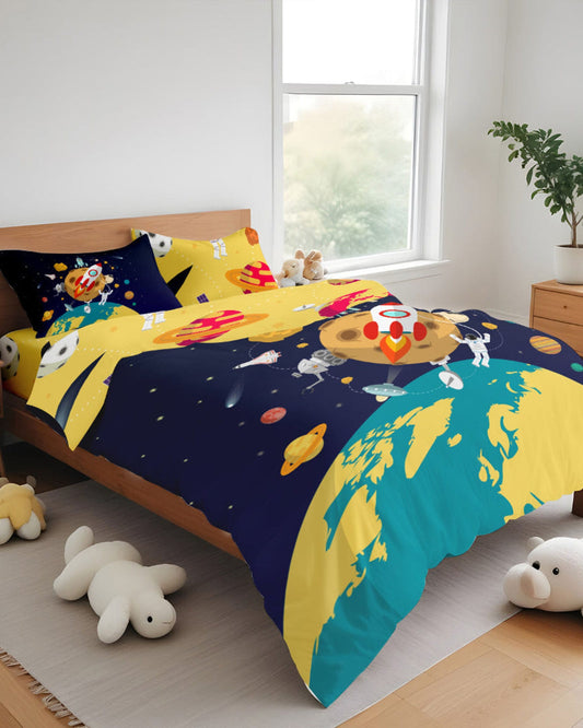 Cotton Home Kids Duvet Cover Set 4Pc Space