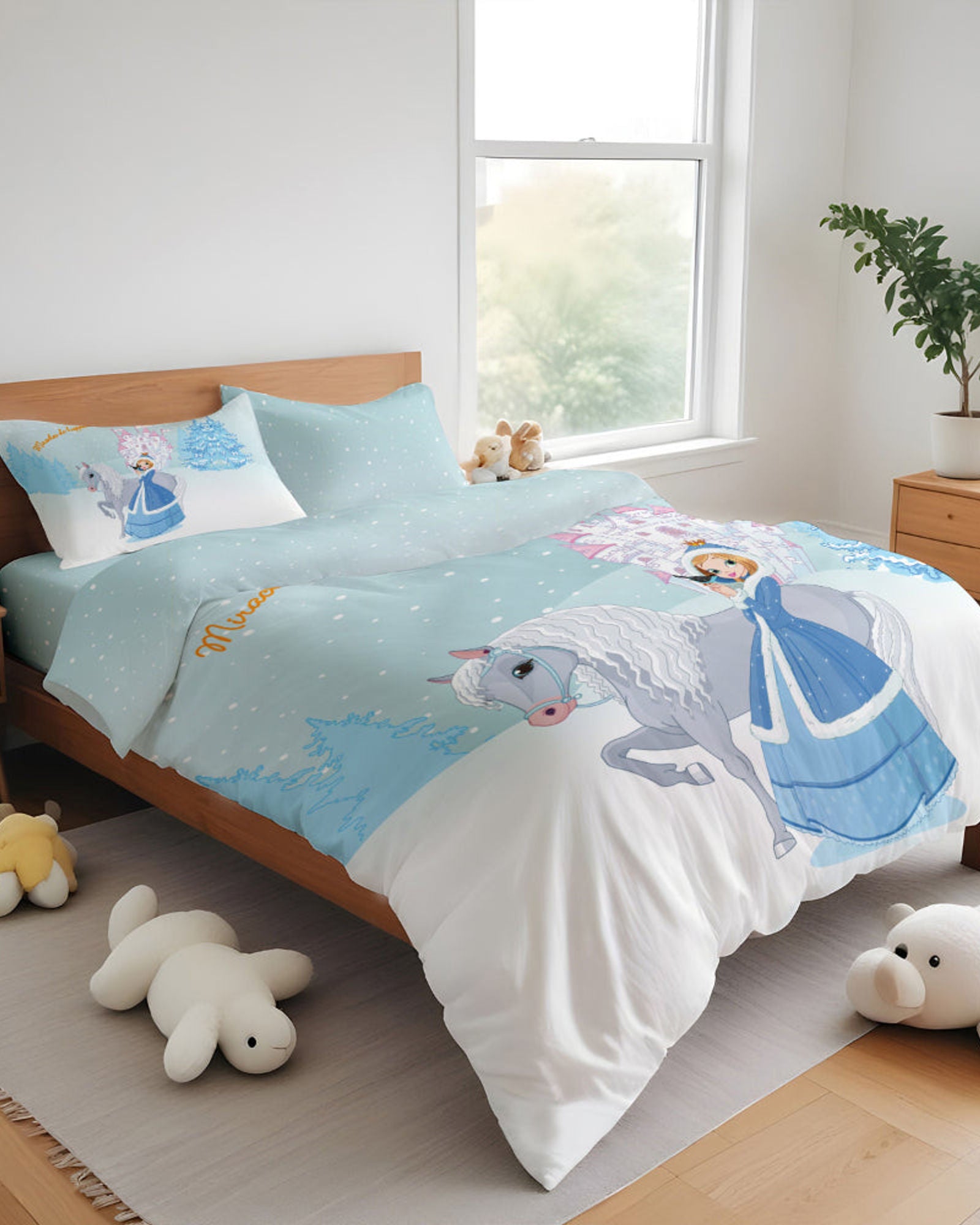 Cotton Home Kids 4-piece Duvet Cover Set Princess