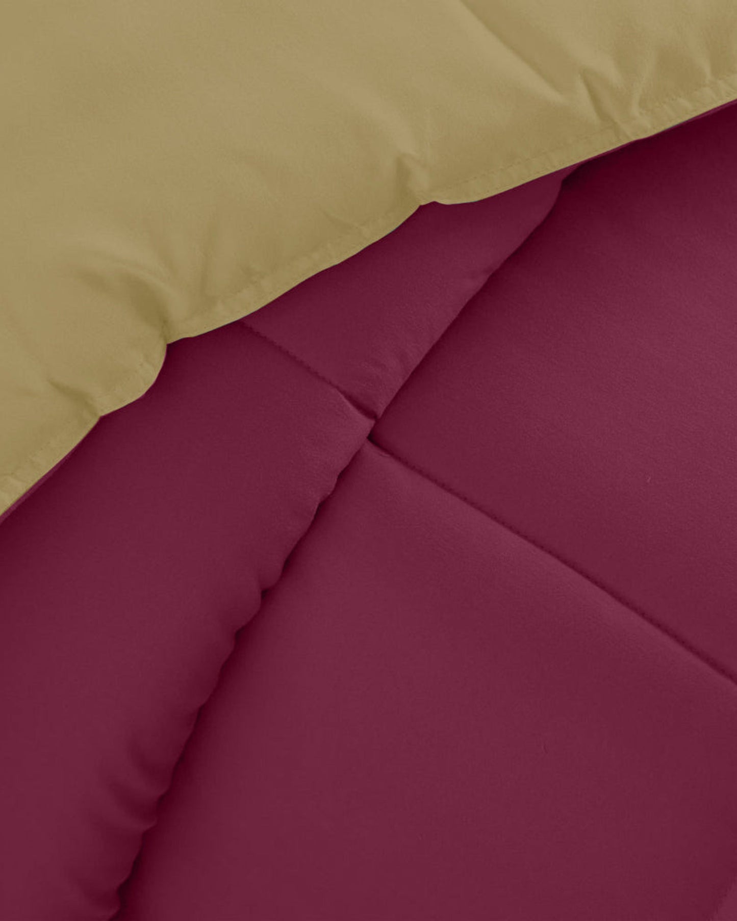 Cotton Home Comforter Set 3Pc Dark Bordo
