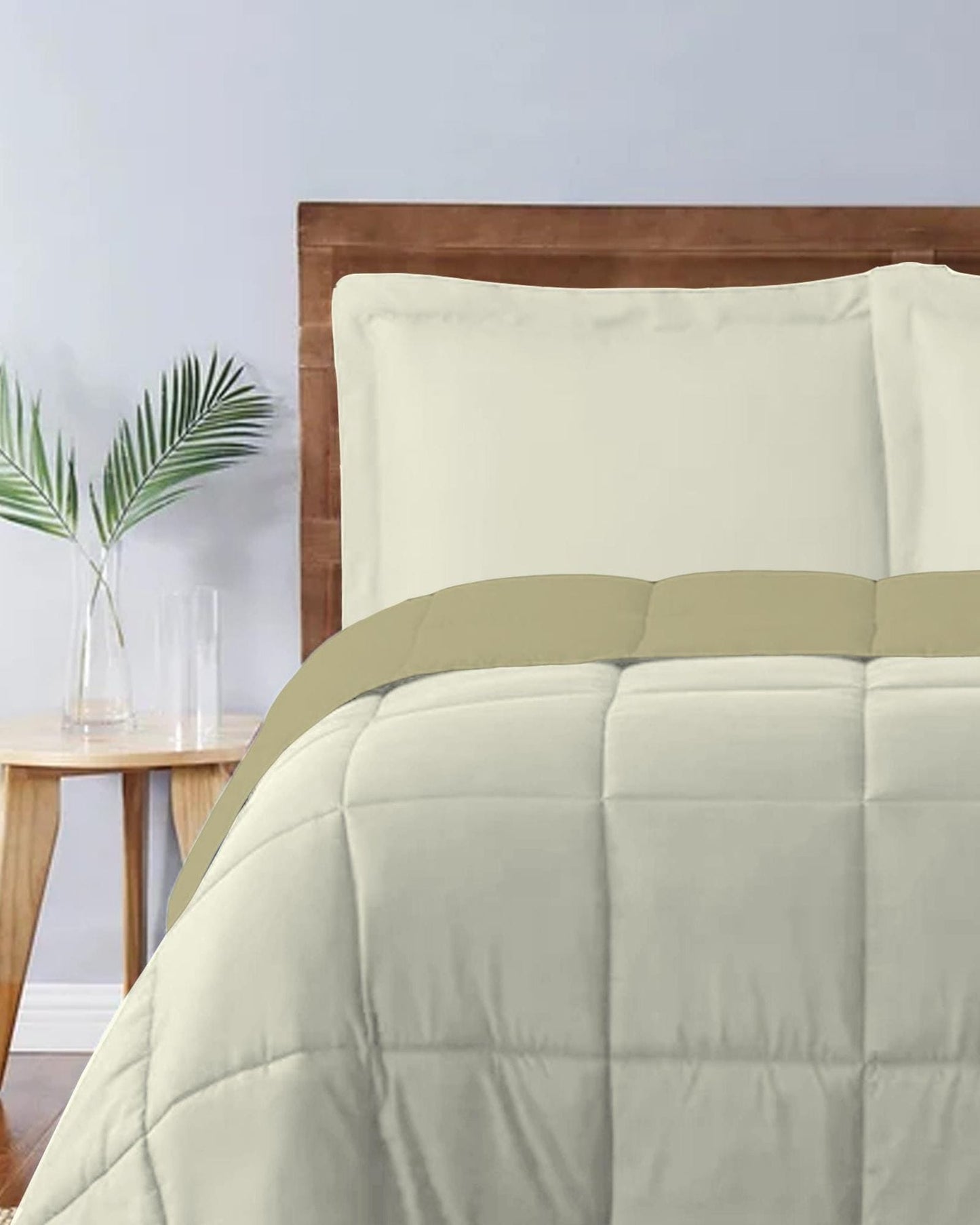 Cotton Home Comforter Set 3Pc Ivory
