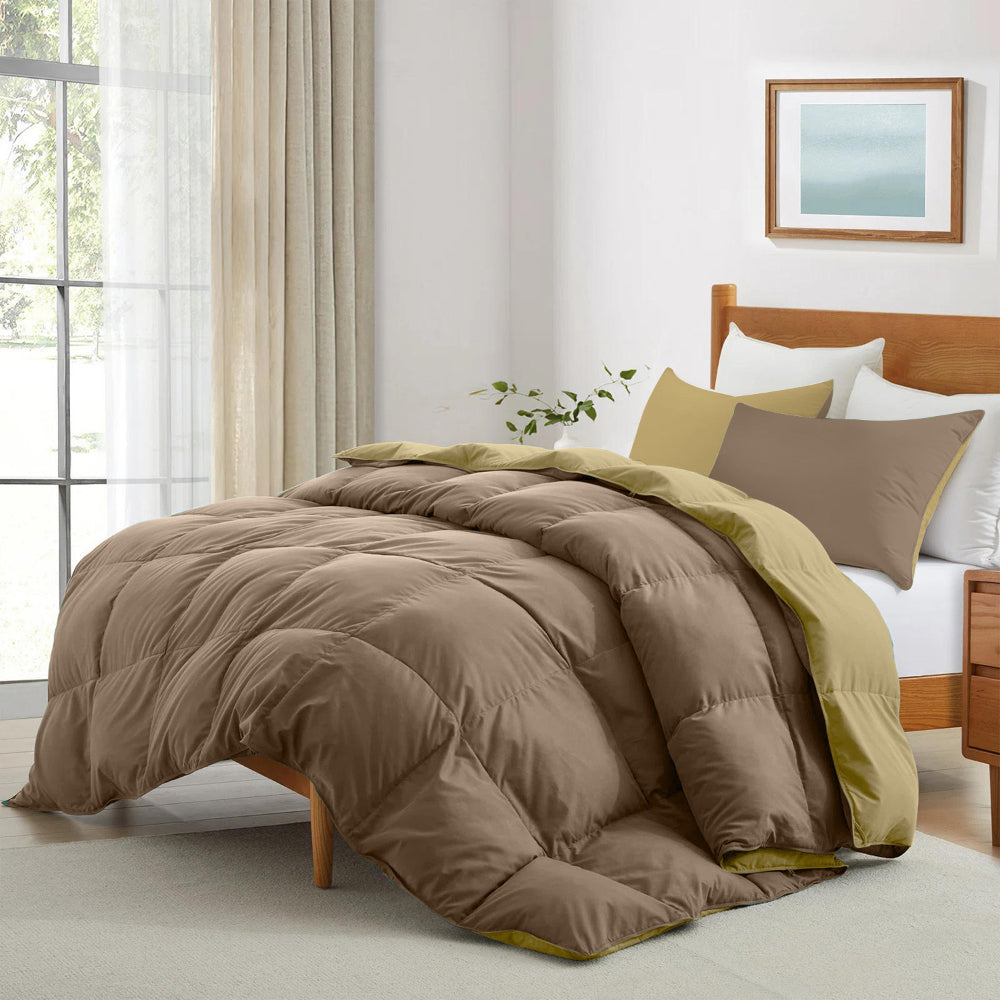 Cotton Home Comforter Set 3Pc Golden