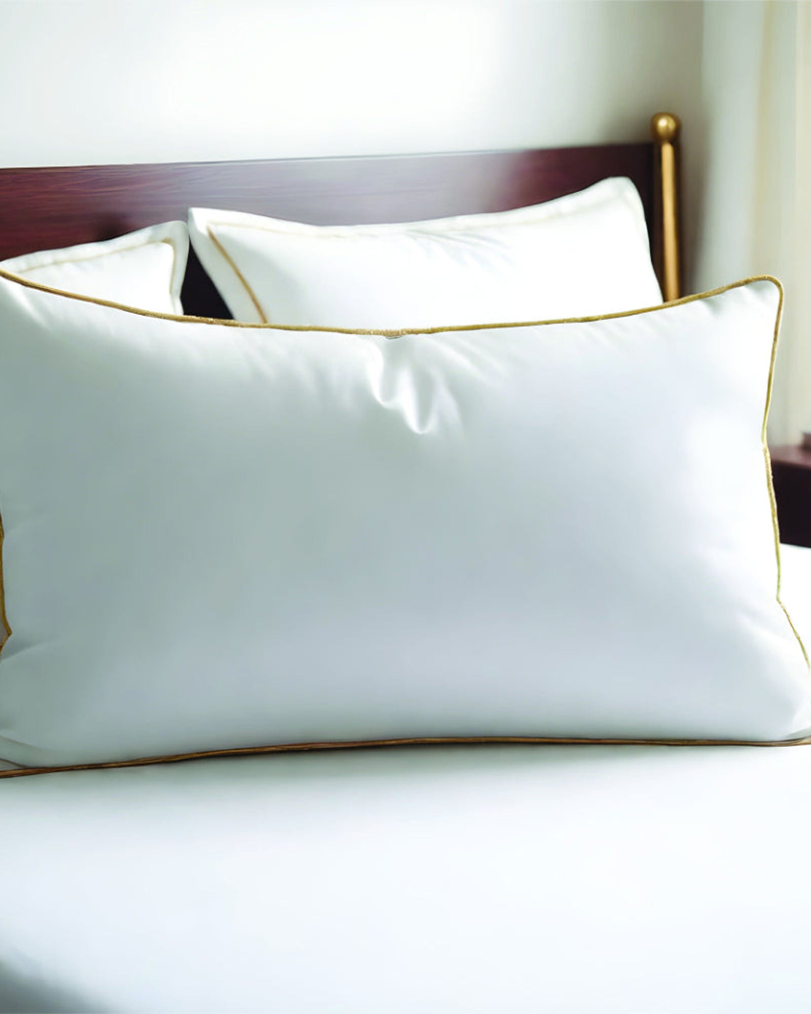 Cotton Home Downproof Gold Cord Pillow