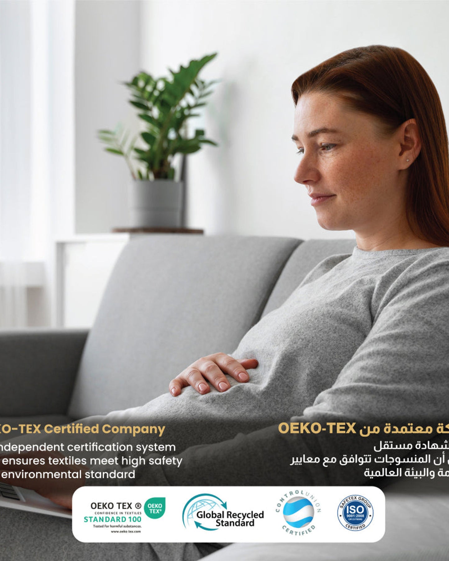 Cotton Home Pregnancy Pillow White