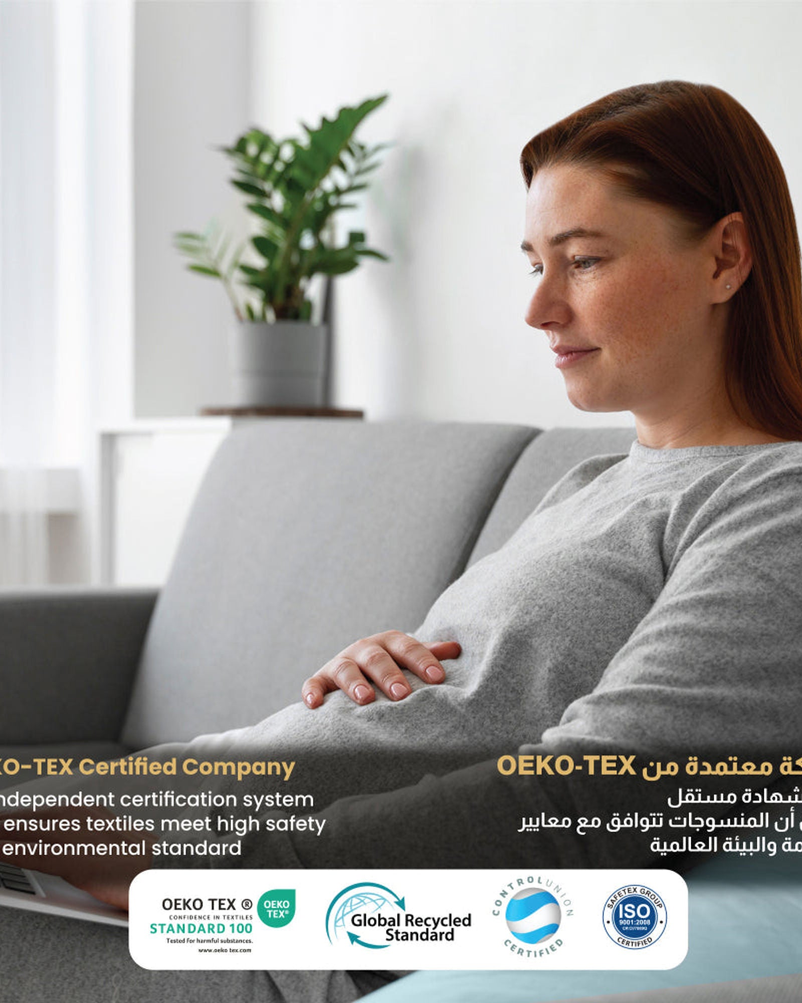 Cotton Home Pregnancy Pillow Blue