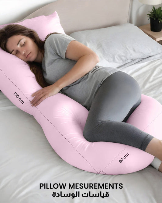 Cotton Home Pregnancy Pillow Pink