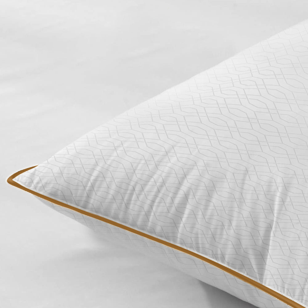 Cotton Home Pillow Jacquard 1Pc Gold Cord