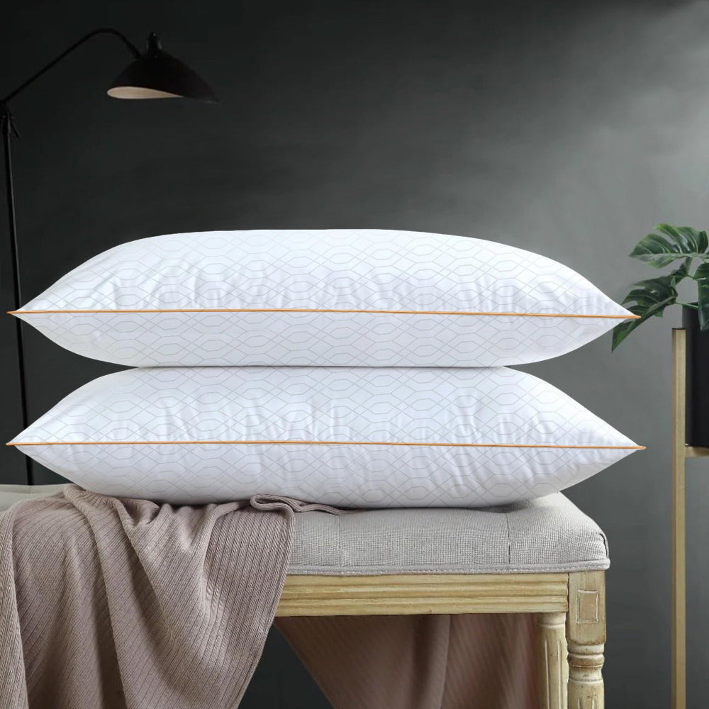 Cotton Home Pillow Jacquard 1Pc Gold Cord